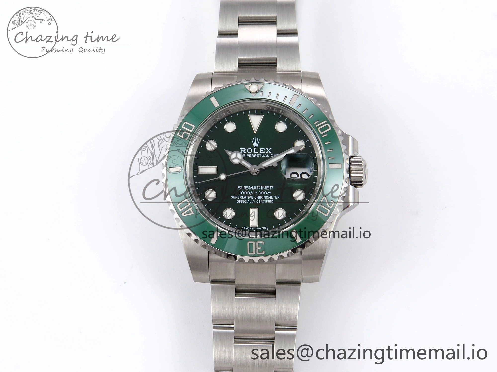 Submariner 116610 LV 40mm RF 1:1 Best Edition Green Ceramic on SS 904L Bracelet Steel VR WaterResistant 1014