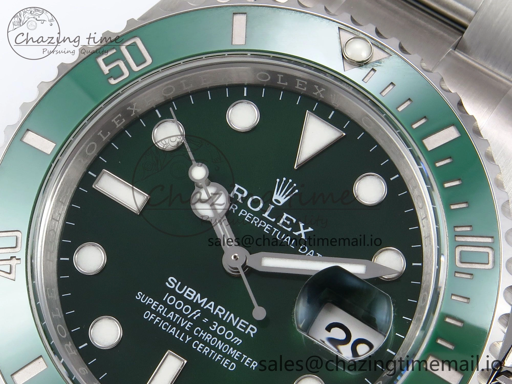 Submariner 116610 LV 40mm RF 1:1 Best Edition Green Ceramic on SS 904L Bracelet Steel VR WaterResistant 1014
