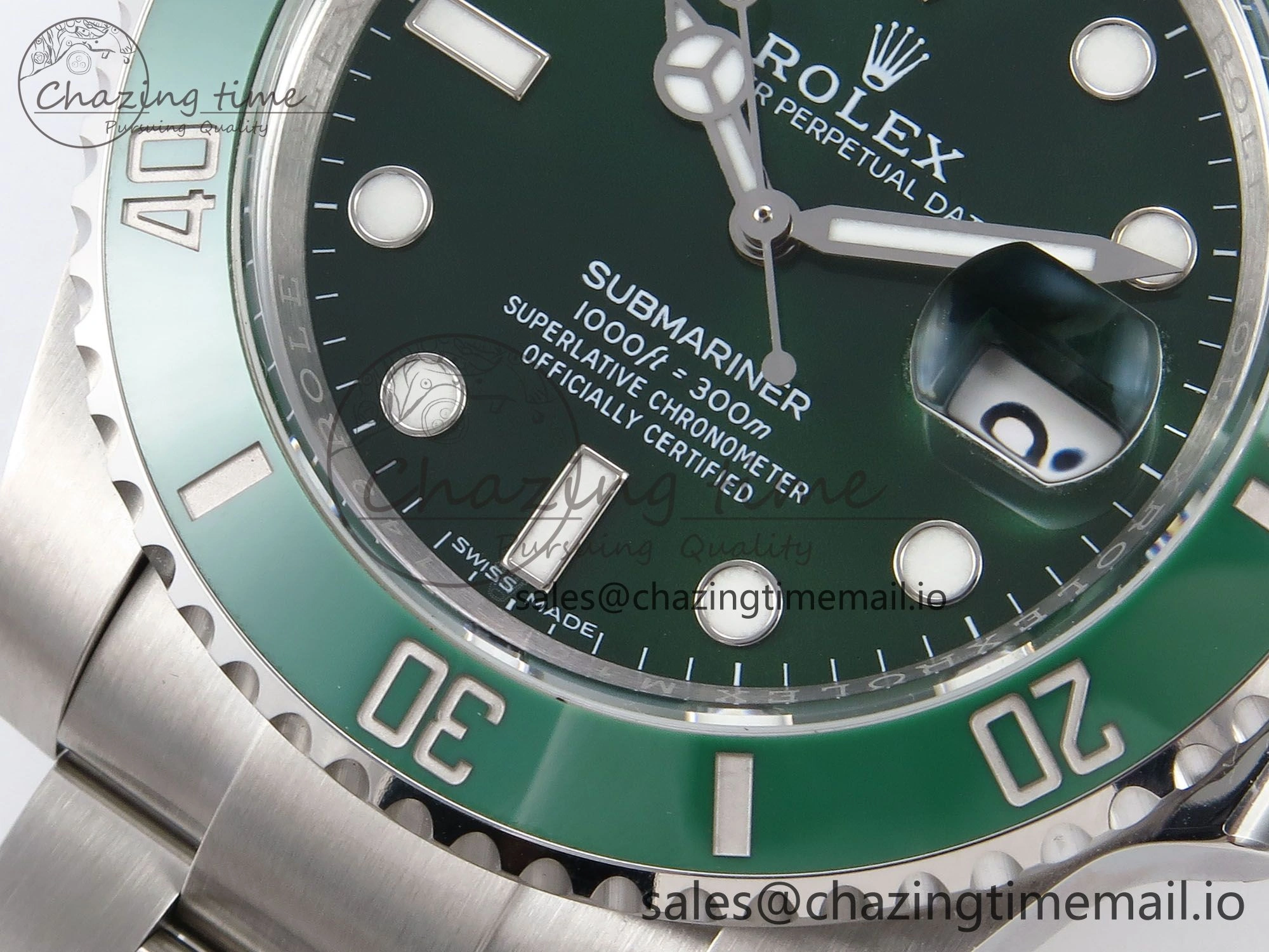 Submariner 116610 LV 40mm RF 1:1 Best Edition Green Ceramic on SS 904L Bracelet Steel VR WaterResistant 1014