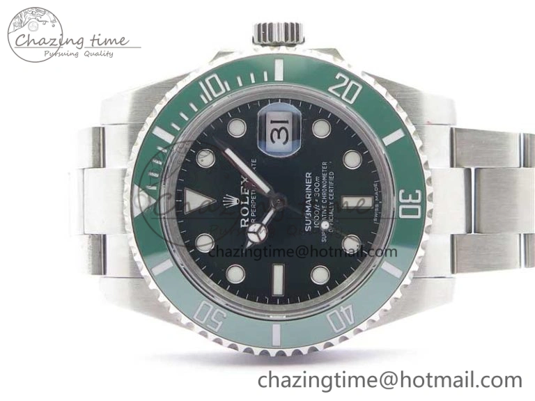 Submariner 116610 LV Green Ceramic 316L Bp Maker 1:1 Best Edition Green Dial on SS Bracelet SA3135 V Functional 3017