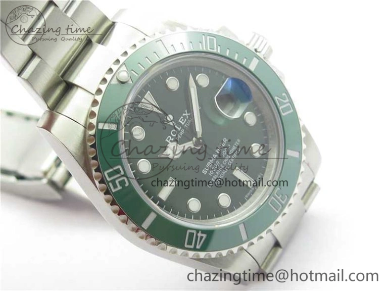 Submariner 116610 LV Green Ceramic 316L Bp Maker 1:1 Best Edition Green Dial on SS Bracelet SA3135 V Functional 3017