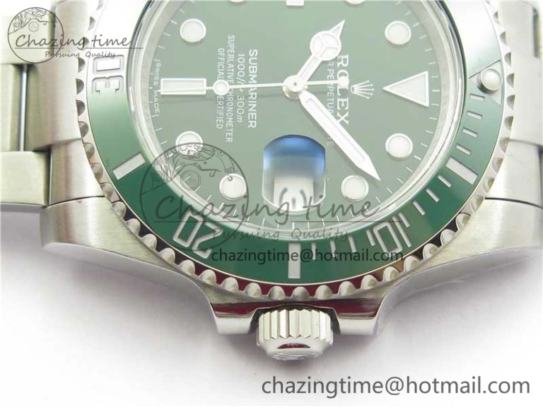 Submariner 116610 LV Green Ceramic 316L Bp Maker 1:1 Best Edition Green Dial on SS Bracelet SA3135 V Functional 3017