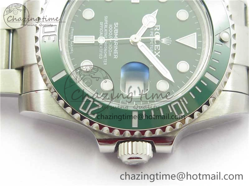 Submariner 116610 LV Green Ceramic 316L Bp Maker 1:1 Best Edition Green Dial on SS Bracelet SA3135 V Functional 3017