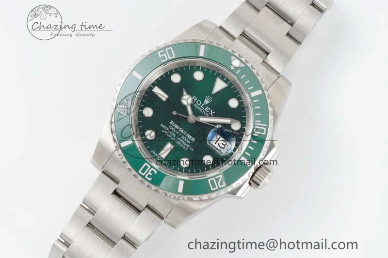 Submariner 116610 LV Green Ceramic APSF 1:1 Best Edition on SS Bracelet VR Modern 2376