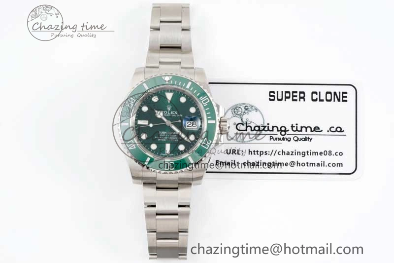 Submariner 116610 LV Green Ceramic APSF 1:1 Best Edition on SS Bracelet VR Modern 2376