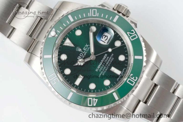 Submariner 116610 LV Green Ceramic APSF 1:1 Best Edition on SS Bracelet VR Modern 2376