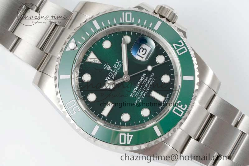 Submariner 116610 LV Green Ceramic APSF 1:1 Best Edition on SS Bracelet VR Modern 2376