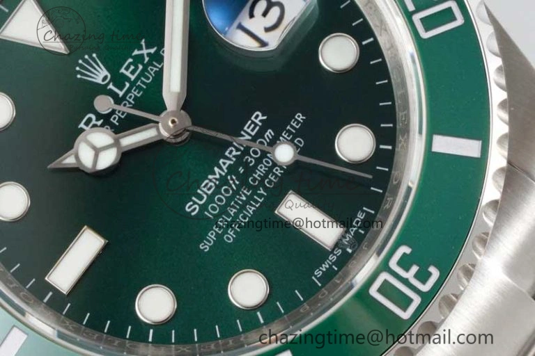 Submariner 116610 LV Green Ceramic APSF 1:1 Best Edition on SS Bracelet VR Modern 2376