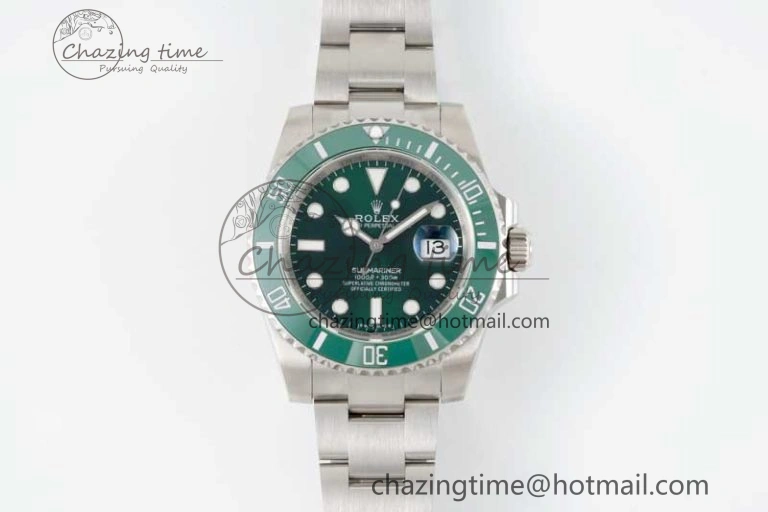 Submariner 116610 LV Green Ceramic APSF 1:1 Best Edition on SS Bracelet VR Modern 2376