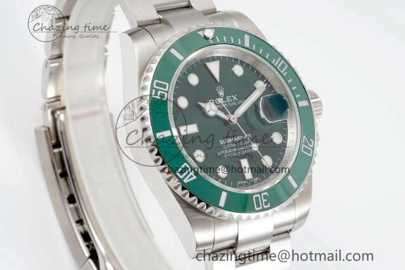 Submariner 116610 LV Green Ceramic APSF 1:1 Best Edition on SS Bracelet VR Modern 2376