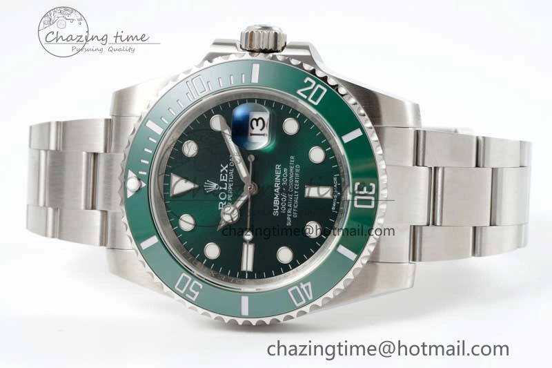 Submariner 116610 LV Green Ceramic APSF 1:1 Best Edition on SS Bracelet VR Modern 2376