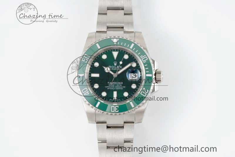 Submariner 116610 LV Green Ceramic APSF 1:1 Best Edition on SS Bracelet VR Modern 2376