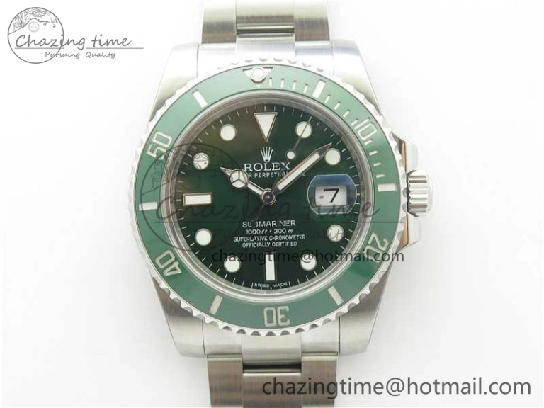 Submariner 116610 LV Green Ceramic ARF 1:1 Best Edition 904L SS Case and Bracelet A2824 V Stylish 3217