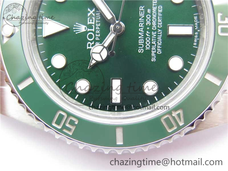 Submariner 116610 LV Green Ceramic ARF 1:1 Best Edition 904L SS Case and Bracelet A2824 V Stylish 3217