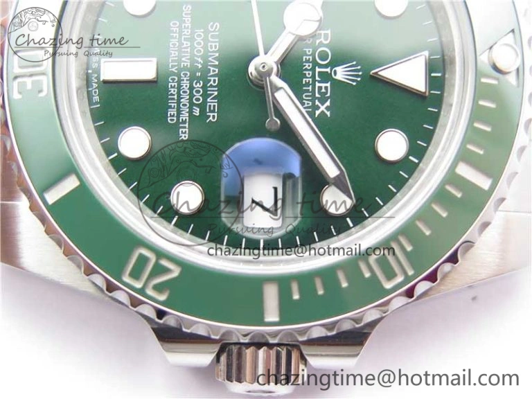 Submariner 116610 LV Green Ceramic ARF 1:1 Best Edition 904L SS Case and Bracelet A2824 V Stylish 3217