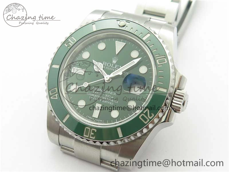 Submariner 116610 LV Green Ceramic ARF 1:1 Best Edition 904L SS Case and Bracelet A2824 V Stylish 3217