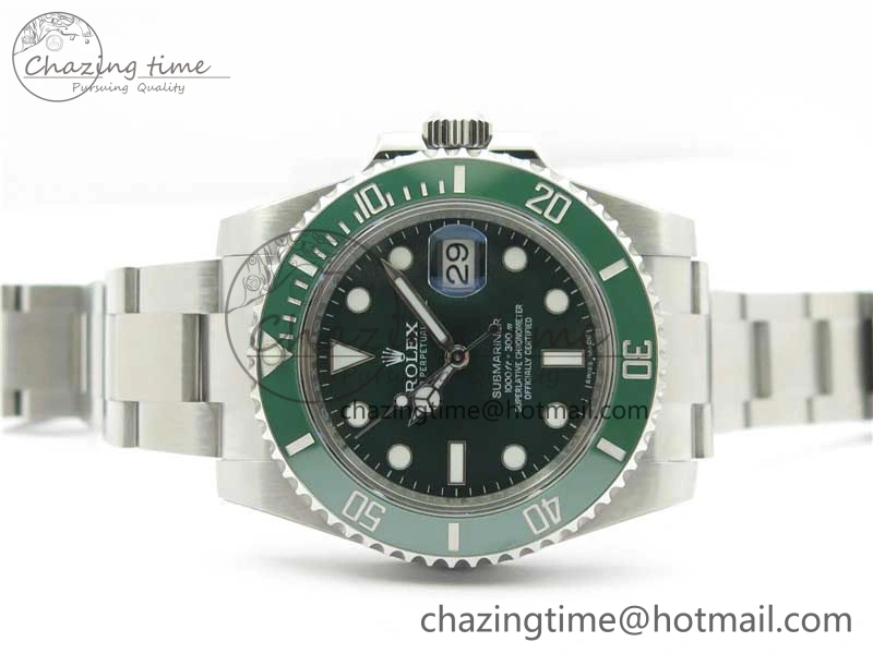 Submariner 116610 LV Green Ceramic ARF 1:1 Best Edition 904L SS Case and Bracelet A2824 V Affordable 2849