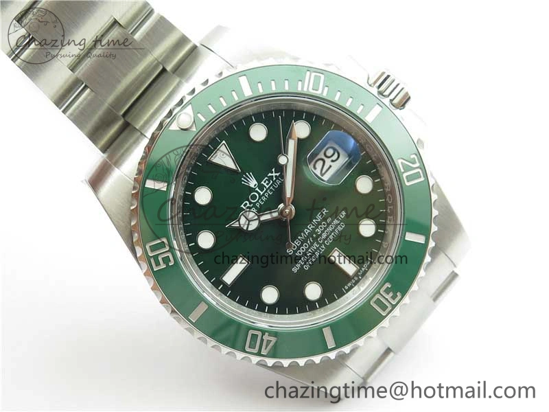 Submariner 116610 LV Green Ceramic ARF 1:1 Best Edition 904L SS Case and Bracelet A2824 V Affordable 2849