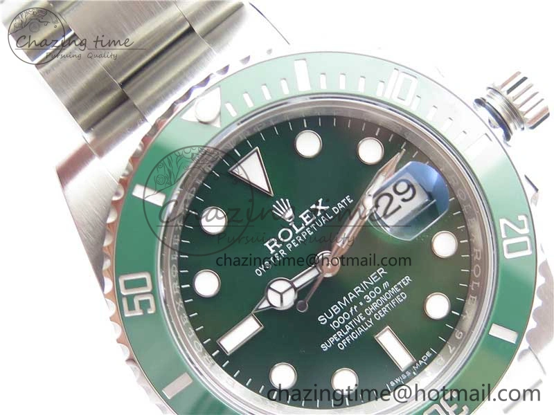 Submariner 116610 LV Green Ceramic ARF 1:1 Best Edition 904L SS Case and Bracelet A2824 V Affordable 2849