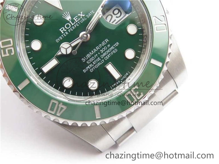 Submariner 116610 LV Green Ceramic ARF 1:1 Best Edition 904L SS Case and Bracelet A2824 V Affordable 2849