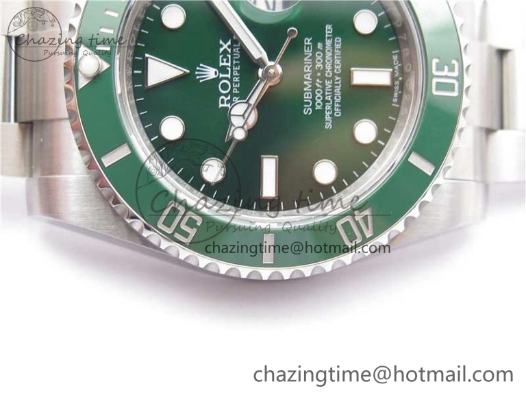 Submariner 116610 LV Green Ceramic ARF 1:1 Best Edition 904L SS Case and Bracelet A2824 V Affordable 2849
