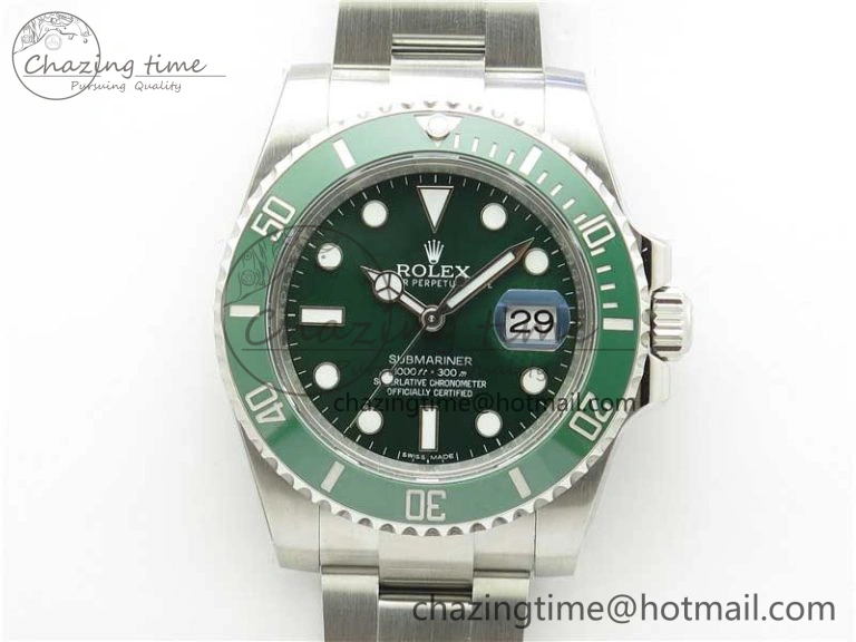 Submariner 116610 LV Green Ceramic ARF 1:1 Best Edition 904L SS Case and Bracelet A2824 V Affordable 2849