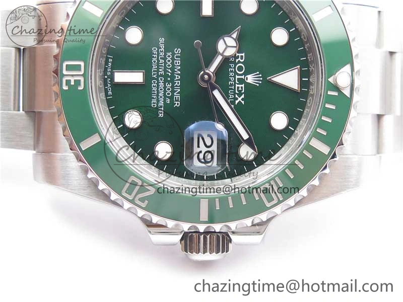 Submariner 116610 LV Green Ceramic ARF 1:1 Best Edition 904L SS Case and Bracelet A2824 V Affordable 2849