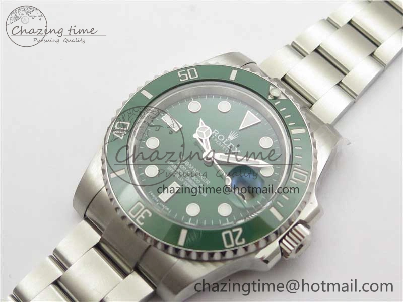 Submariner 116610 LV Green Ceramic ARF 1:1 Best Edition 904L SS Case and Bracelet A2824 V Affordable 2849