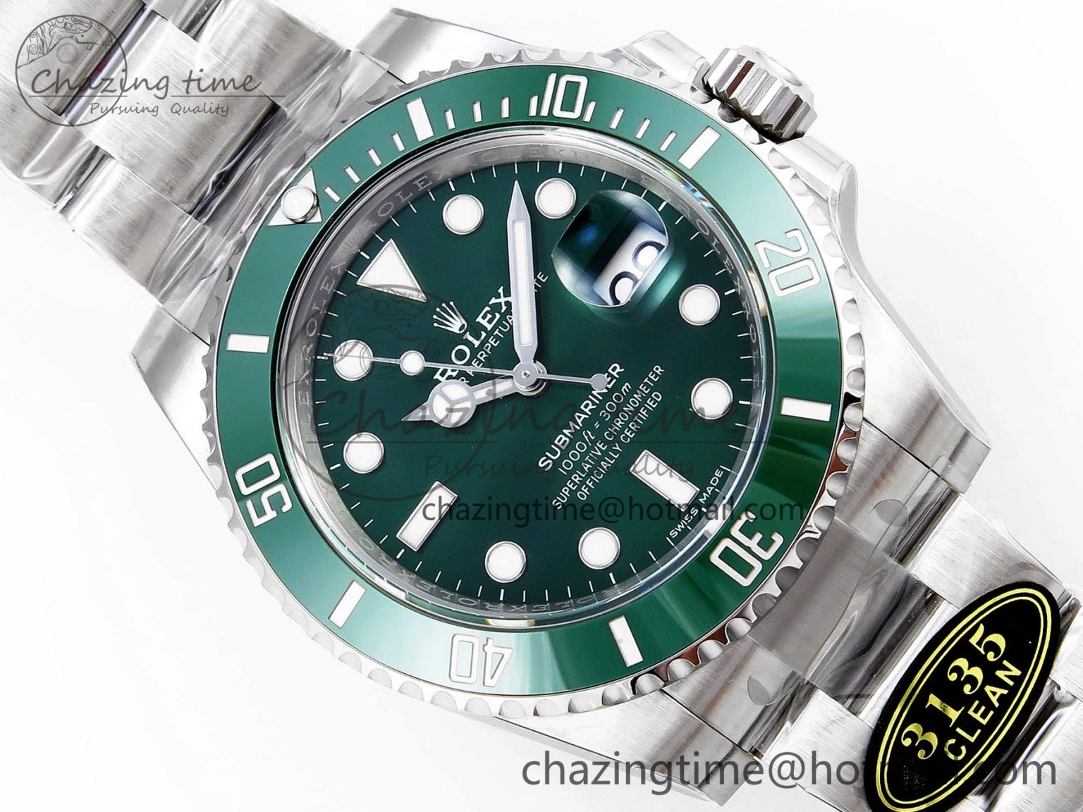 Submariner 116610 LV Green Ceramic Clean Factory 1:1 Best Edition 904L SS Case and Bracelet VS HighQuality 1875