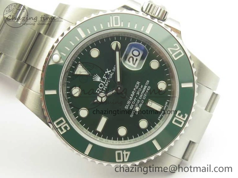 Youthful Submariner 116610 LV Green Ceramic DJF 1:1 Best Edition on SS Bracelet SA3135( Free R Cover) 3357