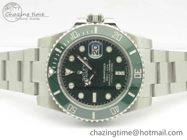 Youthful Submariner 116610 LV Green Ceramic DJF 1:1 Best Edition on SS Bracelet SA3135( Free R Cover) 3357