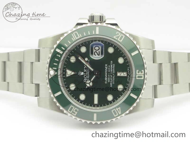 Youthful Submariner 116610 LV Green Ceramic DJF 1:1 Best Edition on SS Bracelet SA3135( Free R Cover) 3357