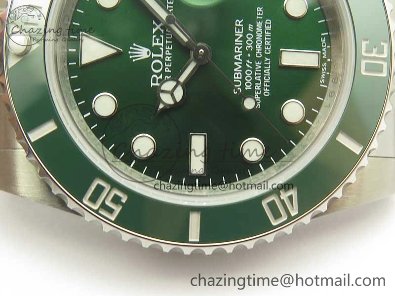 Youthful Submariner 116610 LV Green Ceramic DJF 1:1 Best Edition on SS Bracelet SA3135( Free R Cover) 3357