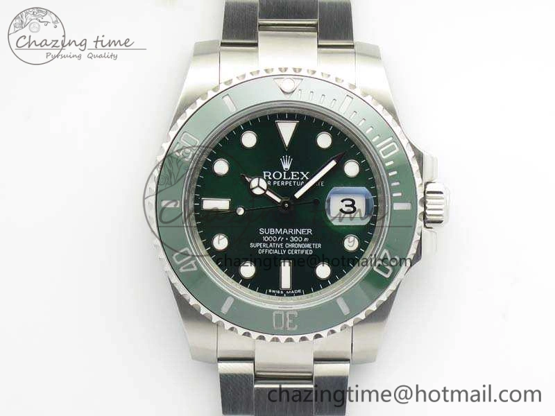 Submariner 116610 LV Green Ceramic GMF 1:1 Best Edition 904L SS Case And Bracelet SA Elegant 3513