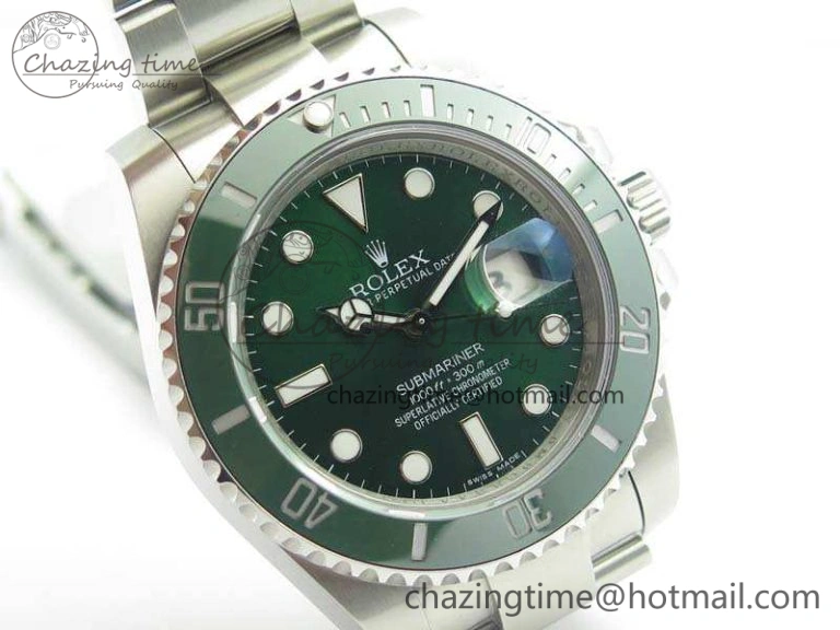 Submariner 116610 LV Green Ceramic GMF 1:1 Best Edition 904L SS Case And Bracelet SA Elegant 3513