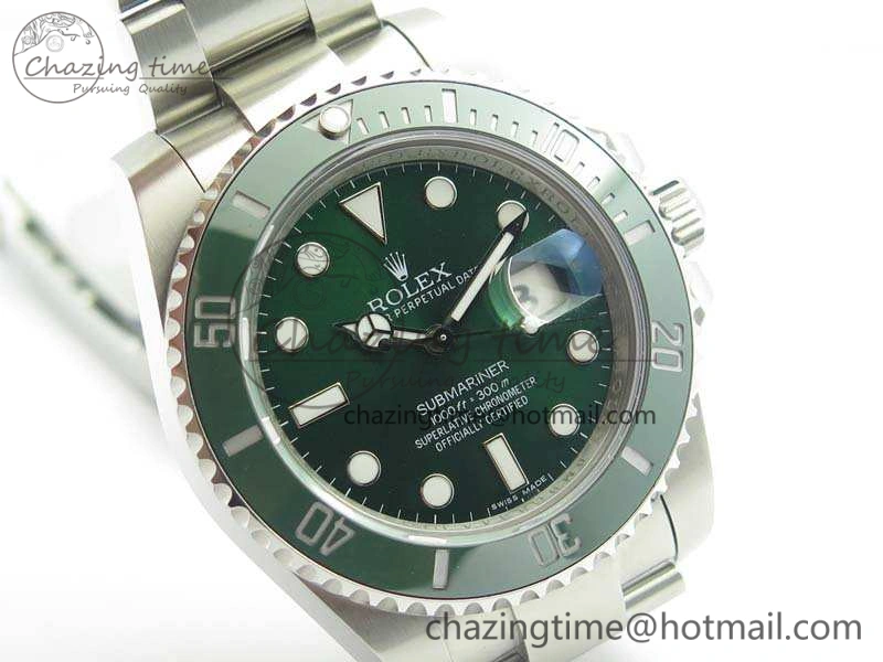 Submariner 116610 LV Green Ceramic GMF 1:1 Best Edition 904L SS Case And Bracelet SA Elegant 3513