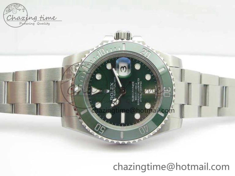 Submariner 116610 LV Green Ceramic GMF 1:1 Best Edition 904L SS Case And Bracelet SA Elegant 3513