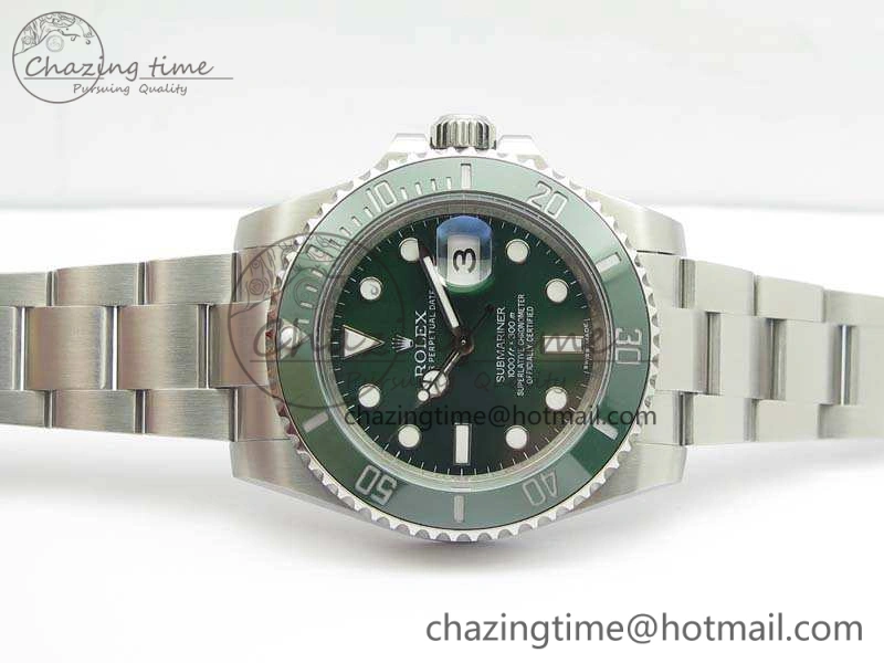 Submariner 116610 LV Green Ceramic GMF 1:1 Best Edition 904L SS Case And Bracelet SA Elegant 3513