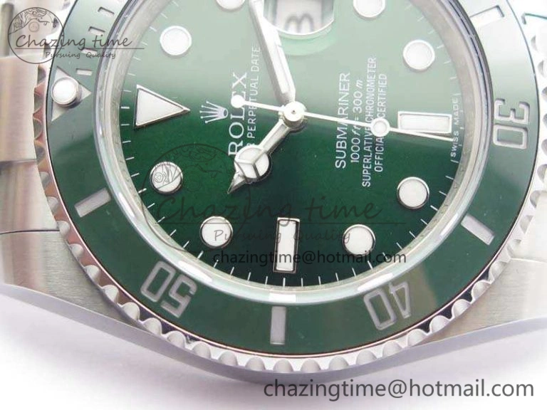 Submariner 116610 LV Green Ceramic GMF 1:1 Best Edition 904L SS Case And Bracelet SA Elegant 3513