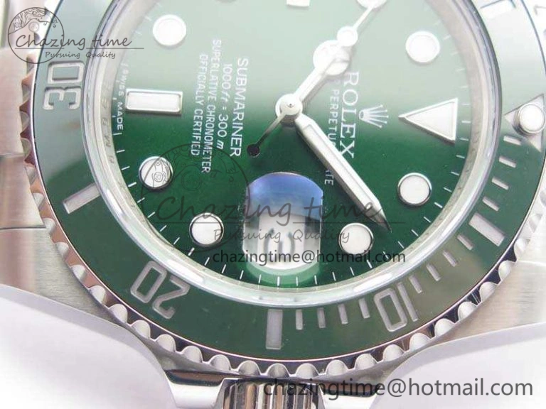 Submariner 116610 LV Green Ceramic GMF 1:1 Best Edition 904L SS Case And Bracelet SA Elegant 3513