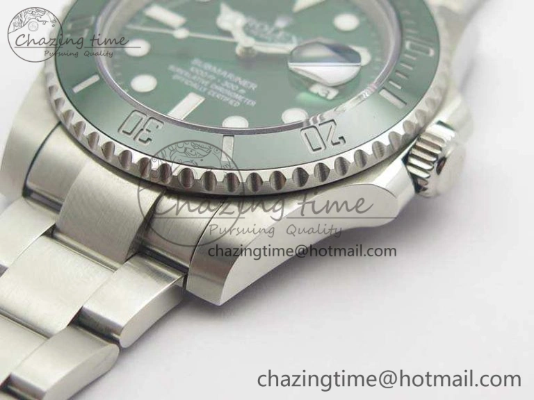 Submariner 116610 LV Green Ceramic GMF 1:1 Best Edition 904L SS Case And Bracelet SA Elegant 3513