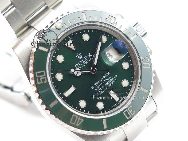 ZipUp Submariner 116610 LV Green Ceramic JF 1:1 Best Edition On SS Bracelet SA3135 V 3974