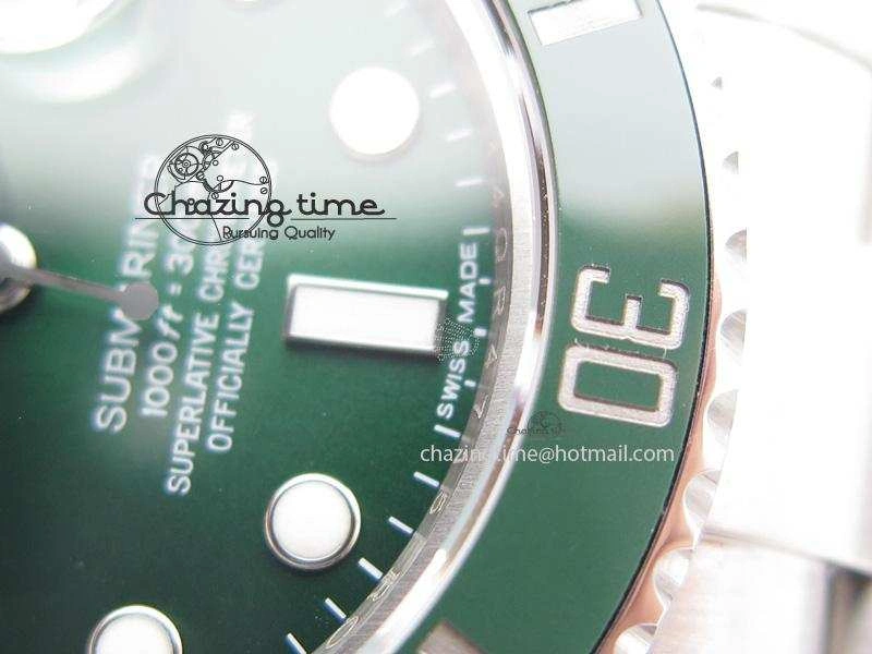 ZipUp Submariner 116610 LV Green Ceramic JF 1:1 Best Edition On SS Bracelet SA3135 V 3974