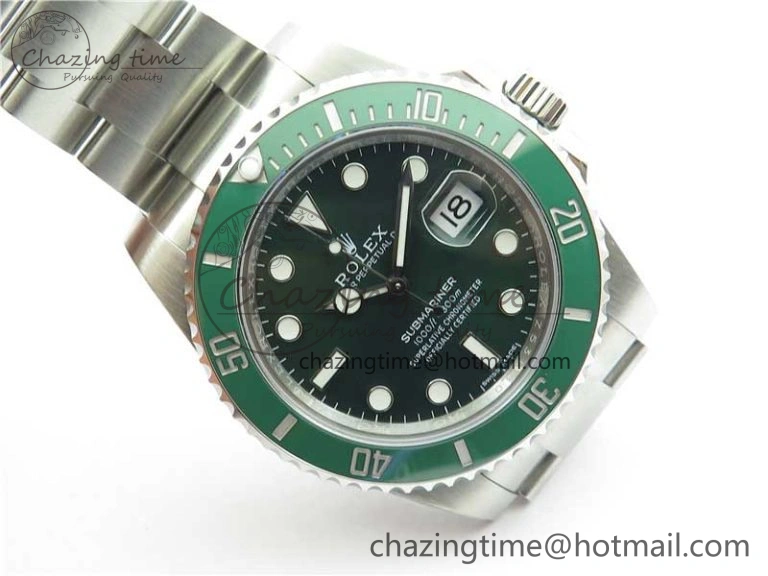 Submariner 116610 LV Green Ceramic Noob 1:1 Best Edition 904L SS Case and Bracelet A2836 V Refined 2783