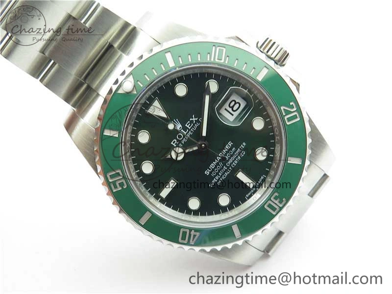 Submariner 116610 LV Green Ceramic Noob 1:1 Best Edition 904L SS Case and Bracelet A2836 V Refined 2783