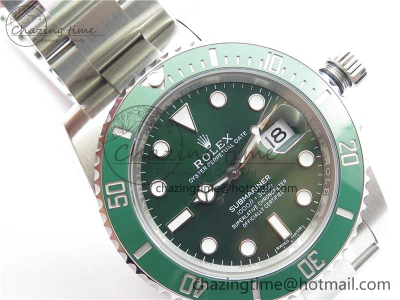 Submariner 116610 LV Green Ceramic Noob 1:1 Best Edition 904L SS Case and Bracelet A2836 V Refined 2783