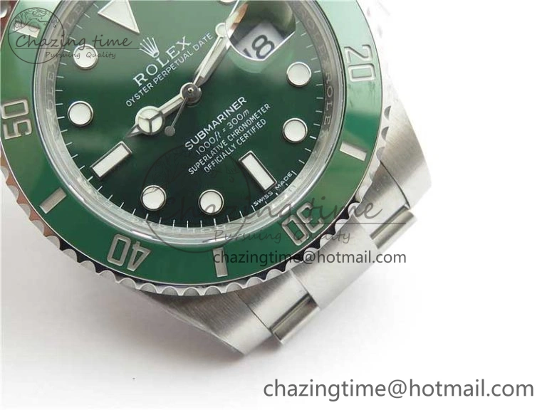 Submariner 116610 LV Green Ceramic Noob 1:1 Best Edition 904L SS Case and Bracelet A2836 V Refined 2783