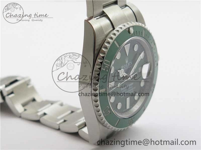 Submariner 116610 LV Green Ceramic Noob 1:1 Best Edition 904L SS Case and Bracelet A2836 V Refined 2783