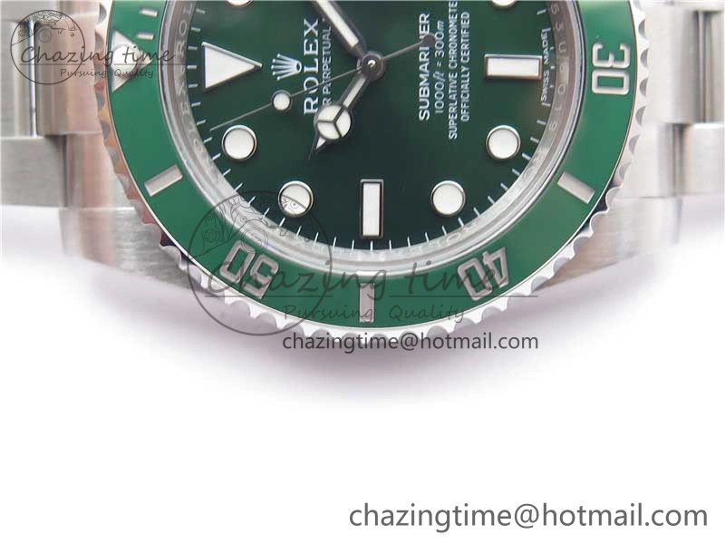 Submariner 116610 LV Green Ceramic Noob 1:1 Best Edition 904L SS Case and Bracelet A2836 V Refined 2783