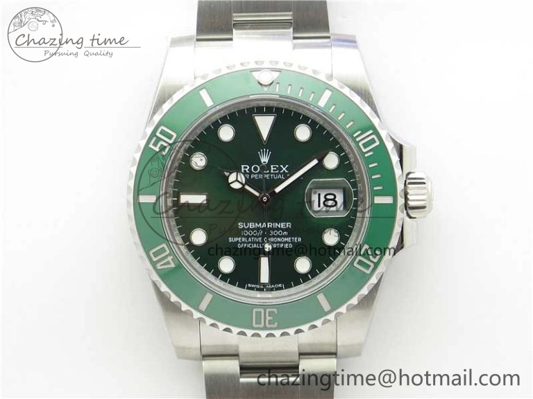 Submariner 116610 LV Green Ceramic Noob 1:1 Best Edition 904L SS Case and Bracelet A2836 V Refined 2783